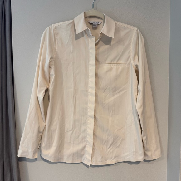 NWT Athleta Urbanite Textured Top, Tide Stripe Sea Salt  Blouse Sz XXS  #983101 - Picture 2 of 9